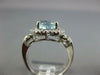 WIDE 2.02CT DIAMOND & AAA AQUAMARINE 14KT WHITE GOLD ROUND HALO ENGAGEMENT RING