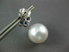 LARGE 1.96CT DIAMOND SAPPHIRE & SOUTH SEA PEARL 18KT WHITE GOLD HANGING EARRINGS