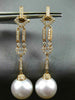 LARGE .72CT DIAMOND & AAA SOUTH SEA PEARL 18KT ROSE GOLD 3D CHANDELIER EARRINGS