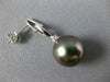ESTATE .29CT DIAMOND & AAA TAHITIAN PEARL 18KT WHITE GOLD 3D HANGING EARRINGS