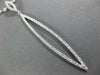 ESTATE LARGE .35CT DIAMOND 18KT WHITE GOLD ELONGATED OPEN MARQUISE SHAPE PENDANT