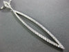 ESTATE LARGE .35CT DIAMOND 18KT WHITE GOLD ELONGATED OPEN MARQUISE SHAPE PENDANT