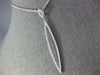 ESTATE LARGE .35CT DIAMOND 18KT WHITE GOLD ELONGATED OPEN MARQUISE SHAPE PENDANT