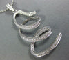 ESTATE LARGE .93CT DIAMOND 18KT WHITE GOLD 3D LOVE KNOT SIGNATURE FUN PENDANT