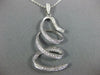 ESTATE LARGE .93CT DIAMOND 18KT WHITE GOLD 3D LOVE KNOT SIGNATURE FUN PENDANT