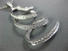 ESTATE LARGE .93CT DIAMOND 18KT WHITE GOLD 3D LOVE KNOT SIGNATURE FUN PENDANT