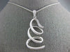 ESTATE LARGE .93CT DIAMOND 18KT WHITE GOLD 3D LOVE KNOT SIGNATURE FUN PENDANT
