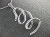 ESTATE LARGE .93CT DIAMOND 18KT WHITE GOLD 3D LOVE KNOT SIGNATURE FUN PENDANT