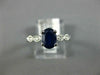 1.08CT DIAMOND & AAA SAPPHIRE 14KT WHITE GOLD 3D OVAL FILIGREE ENGAGEMENT RING