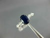 1.08CT DIAMOND & AAA SAPPHIRE 14KT WHITE GOLD 3D OVAL FILIGREE ENGAGEMENT RING