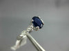 1.08CT DIAMOND & AAA SAPPHIRE 14KT WHITE GOLD 3D OVAL FILIGREE ENGAGEMENT RING