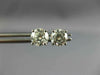 ESTATE LARGE 1.47CT DIAMOND 14K WHITE GOLD 3D CLASSIC ROUND STUD EARRINGS #18686