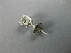 ESTATE LARGE 1.47CT DIAMOND 14K WHITE GOLD 3D CLASSIC ROUND STUD EARRINGS #18686