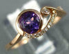 ESTATE .60CT DIAMOND & AAA AMETHYST 14KT ROSE GOLD SEMI BEZEL INFINITY LOVE RING