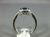WIDE 1.43CT DIAMOND & AAA SAPPHIRE 14KT WHITE GOLD 3D OVAL HALO ENGAGEMENT RING