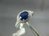 WIDE 1.43CT DIAMOND & AAA SAPPHIRE 14KT WHITE GOLD 3D OVAL HALO ENGAGEMENT RING