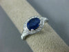 WIDE 1.43CT DIAMOND & AAA SAPPHIRE 14KT WHITE GOLD 3D OVAL HALO ENGAGEMENT RING