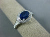 WIDE 1.43CT DIAMOND & AAA SAPPHIRE 14KT WHITE GOLD 3D OVAL HALO ENGAGEMENT RING