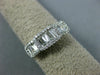 WIDE .58CT DIAMOND 14KT WHITE GOLD 3D ROUND & BAGUETTE PYRAMID ANNIVERSARY RING