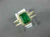 WIDE 1.30CT DIAMOND & AAA EMERALD 14KT YELLOW GOLD OCTAGON HALO ENGAGEMENT RING