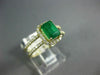 WIDE 1.30CT DIAMOND & AAA EMERALD 14KT YELLOW GOLD OCTAGON HALO ENGAGEMENT RING