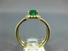WIDE 1.30CT DIAMOND & AAA EMERALD 14KT YELLOW GOLD OCTAGON HALO ENGAGEMENT RING