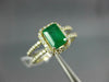 WIDE 1.30CT DIAMOND & AAA EMERALD 14KT YELLOW GOLD OCTAGON HALO ENGAGEMENT RING