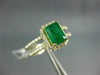 WIDE 1.30CT DIAMOND & AAA EMERALD 14KT YELLOW GOLD OCTAGON HALO ENGAGEMENT RING