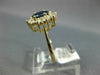 WIDE 1.75CT DIAMOND & AAA SAPPHIRE 14KT YELLOW GOLD OVAL FLOWER ENGAGEMENT RING