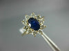 WIDE 1.75CT DIAMOND & AAA SAPPHIRE 14KT YELLOW GOLD OVAL FLOWER ENGAGEMENT RING