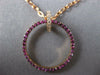 ESTATE .49CT DIAMOND & AAA PINK SAPPHIRE 18KT ROSE GOLD CIRCLE OF LIFE PENDANT