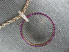 ESTATE .49CT DIAMOND & AAA PINK SAPPHIRE 18KT ROSE GOLD CIRCLE OF LIFE PENDANT