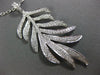 ESTATE EXTRA LARGE 1.34CT DIAMOND 18KT WHITE GOLD 3D MULTI LEAF FUN PENDANT