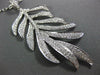 ESTATE EXTRA LARGE 1.34CT DIAMOND 18KT WHITE GOLD 3D MULTI LEAF FUN PENDANT