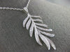 ESTATE EXTRA LARGE 1.34CT DIAMOND 18KT WHITE GOLD 3D MULTI LEAF FUN PENDANT