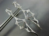 LARGE .47CT DIAMOND 14KT WHITE GOLD HANDCRAFTED SPIDER WEB FUN HANGING EARRINGS