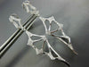 LARGE .47CT DIAMOND 14KT WHITE GOLD HANDCRAFTED SPIDER WEB FUN HANGING EARRINGS