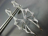 LARGE .47CT DIAMOND 14KT WHITE GOLD HANDCRAFTED SPIDER WEB FUN HANGING EARRINGS