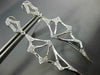 LARGE .47CT DIAMOND 14KT WHITE GOLD HANDCRAFTED SPIDER WEB FUN HANGING EARRINGS