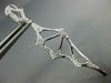 LARGE .47CT DIAMOND 14KT WHITE GOLD HANDCRAFTED SPIDER WEB FUN HANGING EARRINGS
