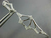 LARGE .47CT DIAMOND 14KT WHITE GOLD HANDCRAFTED SPIDER WEB FUN HANGING EARRINGS
