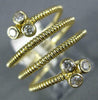 LARGE .28CT DIAMOND 14KT YELLOW GOLD 3D MULTI ROW FLOWER DOUBLE SNAKE FUN RING