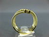 LARGE .28CT DIAMOND 14KT YELLOW GOLD 3D MULTI ROW FLOWER DOUBLE SNAKE FUN RING