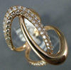 ESTATE EXTRA LARGE .87CT DIAMOND 14KT ROSE GOLD 3D CLASSIC LOVE KNOT FUN RING