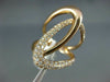 ESTATE EXTRA LARGE .87CT DIAMOND 14KT ROSE GOLD 3D CLASSIC LOVE KNOT FUN RING