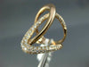 ESTATE EXTRA LARGE .87CT DIAMOND 14KT ROSE GOLD 3D CLASSIC LOVE KNOT FUN RING