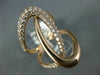 ESTATE EXTRA LARGE .87CT DIAMOND 14KT ROSE GOLD 3D CLASSIC LOVE KNOT FUN RING