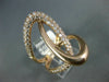 ESTATE EXTRA LARGE .87CT DIAMOND 14KT ROSE GOLD 3D CLASSIC LOVE KNOT FUN RING