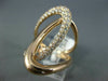 ESTATE EXTRA LARGE .87CT DIAMOND 14KT ROSE GOLD 3D CLASSIC LOVE KNOT FUN RING