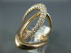 ESTATE EXTRA LARGE .87CT DIAMOND 14KT ROSE GOLD 3D CLASSIC LOVE KNOT FUN RING